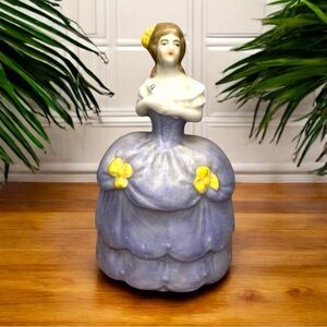 VINTAGE Small Bell - Lady with Blue Periwinkle Ball Gown